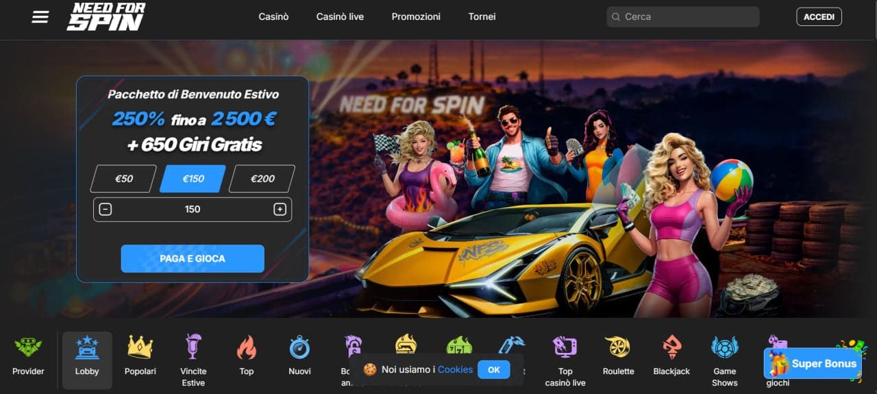 Need for Spin casino Italia